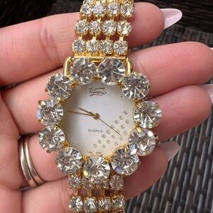 Vintage Gold and Silver Crystal Women's Watch needs battery